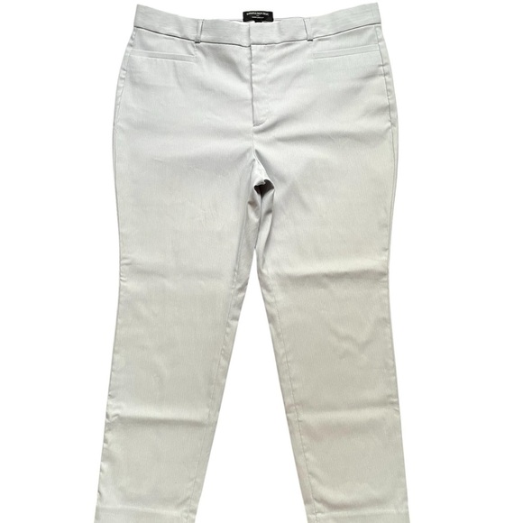 NWT Banana Republic Factory Light Blue Striped Sloan Curvy Fit Pants - Picture 1 of 4